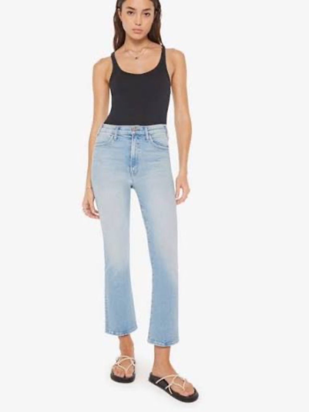 MOTHER Jeans Size 31 Hustler Ankle Light Wash